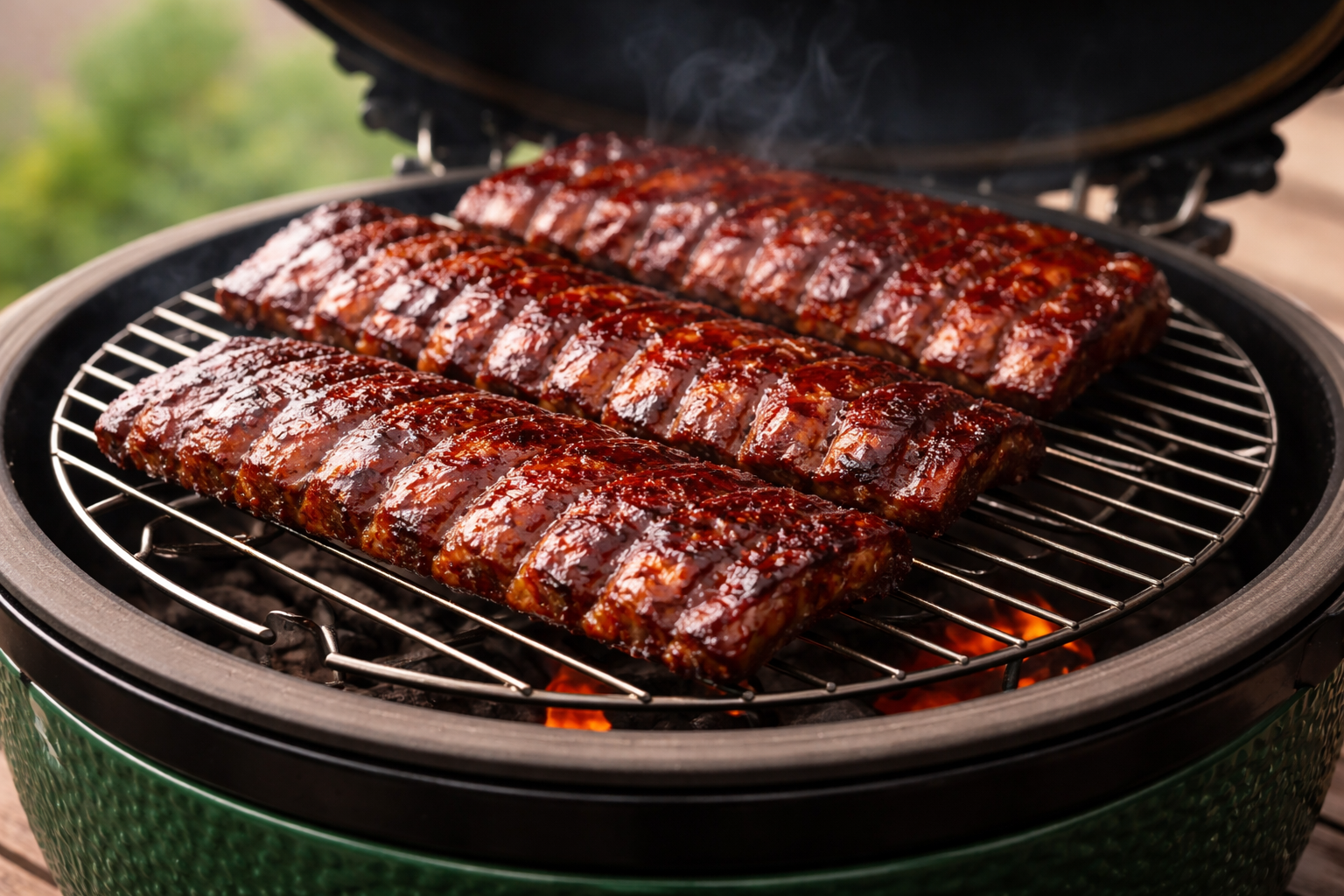 Costillas de Cerdo en Kamado